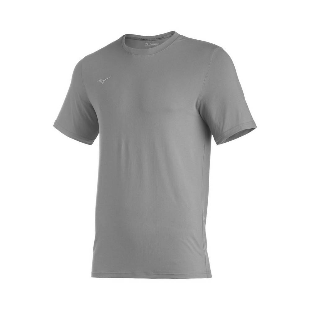 Camisetas Mizuno Comp Diamond Short Sleeve Crew Hombre Gris Outlet YSFV-01256